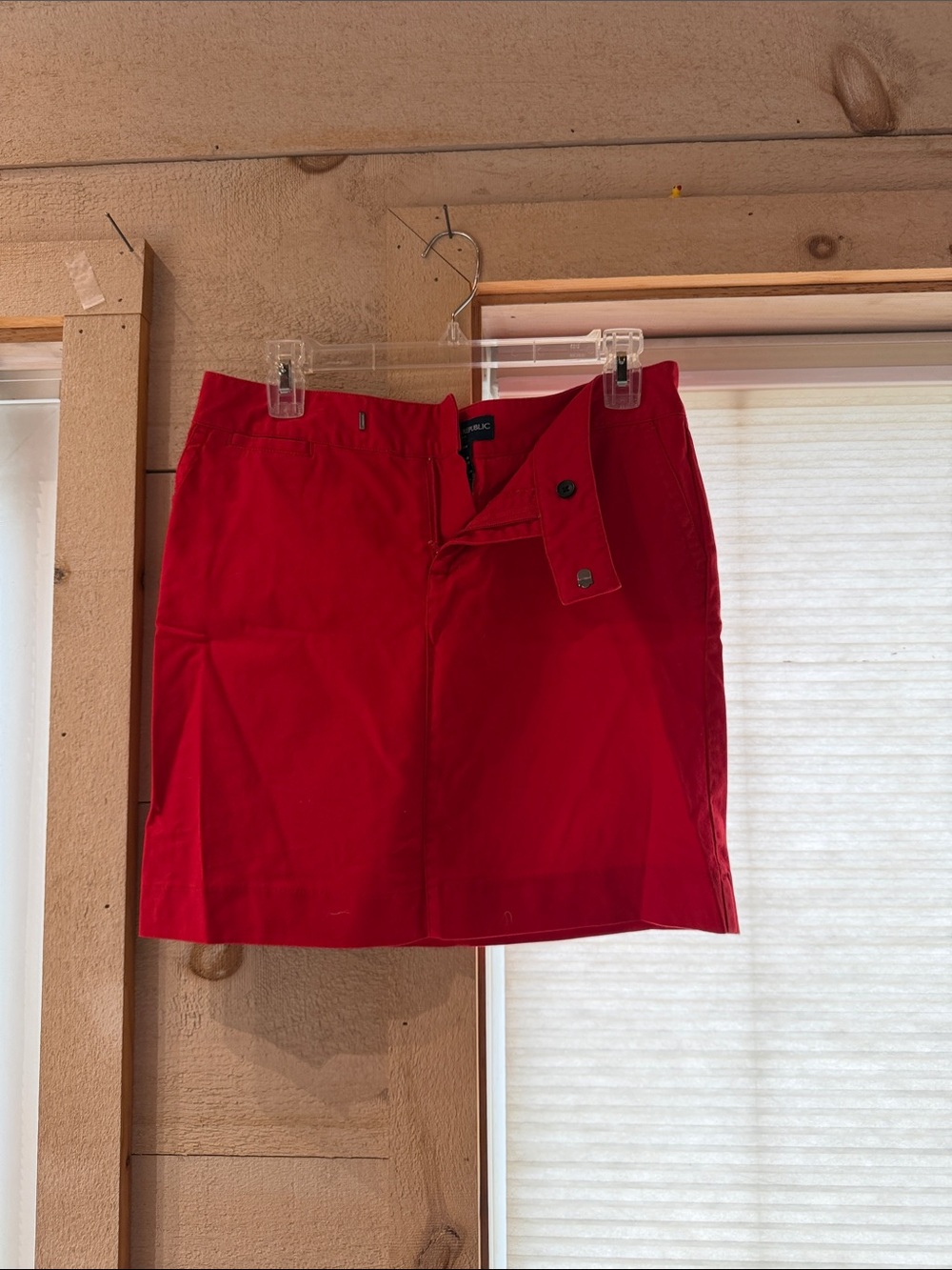 Banana Republic Factory Red Cotton Mini Skirt